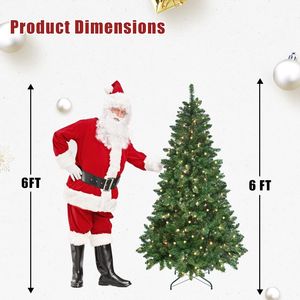 Albero di Natale Artificiale Verde da 210 cm con Luci RGB, 1721 Punte in PVC, Base Pieghevole con Cerniere, per Uso Interno - Product Image 4