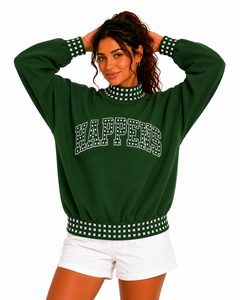 Custom Oversized <b>Women</b>’s Mock Neck Sweatshirt Wholesale Long Sleeve Cotton Fleece Autumn <b>Pullover</b> - Product Image 5