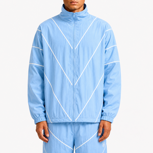 Custom <b>Men's</b> Nylon Windbreaker Tracksuit Zip <b>Jacket</b> and Pants Set Streetwear OEM Water Resistant Sportswear - Product Image 5