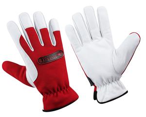 Gants de travail en cuir pour le jardinage, la mécanique, l'entrepôt, résistants aux chocs, doublure absorbant la transpiration, gants isolés pour conducteur, rouge - Product Image 2
