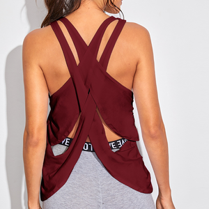 Débardeur Sculptant Sans Manches Femme Qualité Supérieure Respirant Séchage Rapide Polyester/Coton Sport Décontracté - Product Image 4