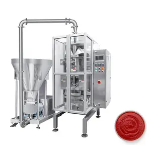 Full automatic vertical tomato sauce jam mango pulp filling packing machine powder pouch flour packing machine