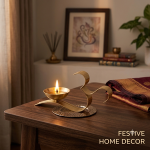 Luxury OM Diya Handmade Traditional Puja <b>Lamp</b> Bulk Supply & Wholesale for Best Price - Product Image 4
