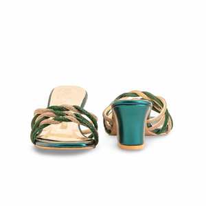 Pantoufles de sport fantaisie vertes pour femme FN7915 - Product Image 2