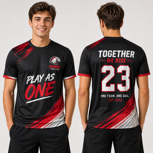 ผู้ผลิตเสื้อยืดทีมแบบกำหนดเองสำหรับสโมสร โรงเรียน ชุดกีฬา เสื้อยืดโลโก้แบบซับลิเมชั่น ชุดฝึกซ้อมกีฬา ขายส่งส่งออก - Product Image 1