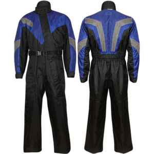 Universal Blue Black Waterproof Rain Suit Nylon <b>Raincoat</b> And Pants Set For Outdoor Hiking Camping Wear - Product Image 1