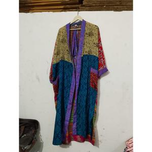 Kimono de seda térmica de verano para mujer con cuello en V y cordón, vestido de noche largo, cómodo, para dormir, regalo personalizado - Product Image 6