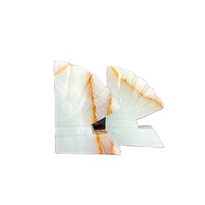 Sujetalibros de Ónix Verde Sunburst, Decorativos, de Piedra Egipcia, para Hogar u Oficina, Accesorios para Estanterías, Elegante Regalo - Product Image 2