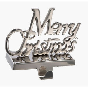 White Coated Horn Design Xmas <b>Stocking</b> <b>Holder</b> For Home Fireplace Top Decoration Use Christmas <b>Stocking</b> <b>Holder</b> Hook - Product Image 3