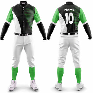 Ensemble d'uniformes de baseball de haute qualité pour clubs et académies – Maillot et pantalon de baseball personnalisés, imprimés, grandes tailles, pour le sport - Product Image 1