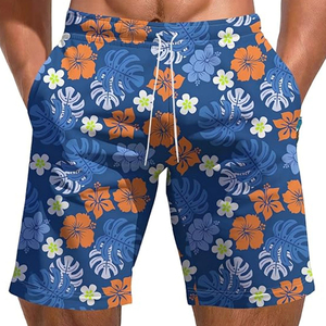 Shorts vintage de alta calidad, ecológicos, de lona tejida, transpirables, con diseño de malla, casuales, con cordón ajustable, para hombre. - Product Image 1