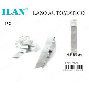 Cinta plateada automática Iln de 4.5x150 cm para envolver regalos - Product Image 3