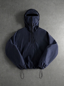 Blouson coupe-vent cagoule personnalisé pour homme, faible MOQ, logo personnalisé, vente en gros, Techwear, survêtement à capuche en nylon imperméable - Product Image 5