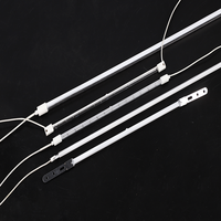 Chauffage infrarouge halogène à filament de tungstène, à tube de quartz unique, avec réflecteur en céramique, pour séchage d'encre textile numérique, pour matériaux semi-blancs enduits