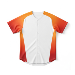Factory Direct 100 Polyester Custom Baseball Uniform Blank Mesh Button <b>Down</b> Retro Vintage Team Uniform Sportswear - Product Image 2