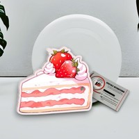 Kue Stroberi Berkualitas Tinggi Hiasan Bunga Berlian Akrilik Magnetik untuk Bulu Mata Palsu Label Pribadi Dapat Digunakan Kembali Ramah Lingkungan Alat Kecantikan