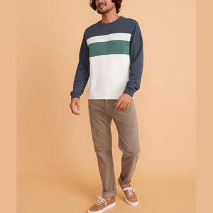 Sudadera de cuello redondo para hombre, 80% algodón, 20% poliéster, forro polar, estilo oversize, holgada, streetwear, casual, hombros caídos, proveedor OEM de moda - Product Image 3