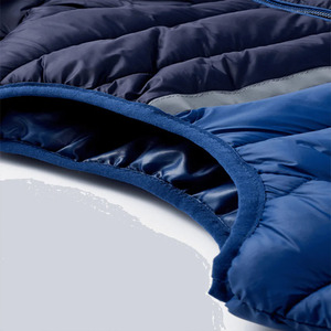 Gilet matelassé personnalisé avec logo imprimé, bleu marine, de qualité supérieure, confortable, pour l'hiver, gilets matelassés pour hommes, veste sans manches en duvet - Product Image 3