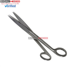 กรรไกรผ่าตัดแบบตรง ผลิตในเยอรมนี ทำจากเหล็กกล้าไร้สนิม ขนาด 5.5 นิ้ว 14 ซม. เครื่องมือผ่าตัดคม/ปลายทู่ คุณภาพสูง - Product Image 4