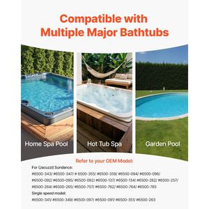 Pompa Jacuzzi a 2 velocità, 3 HP, per Spa, con ingresso da 2 pollici, 190,2 GPM (velocità alta) e 84,5 GPM (velocità bassa), 230V 60Hz, telaio 48 - Product Image 5