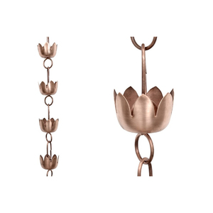โซ่ทองแดงแขวนตกแต่งสวนสองชั้น สไตล์เรียบง่าย อลูมิเนียมตกแต่งน้ำไหล - Product Image 6