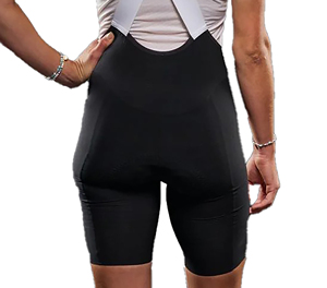Cuissardes ajustées pour femmes, noir et blanc, avec empiècements en mesh, anti-humidité, pour le cyclisme, longueur courte, en Spandex et Nylon - Product Image 6