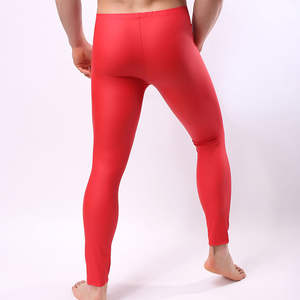 Leggings de compresión transpirables para gimnasio con logo personalizado para hombre, 90% poliéster, 10% spandex, pantalones de fitness con color y logo personalizados - Product Image 4