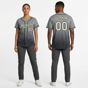Camiseta de Béisbol OEM para Hombre, Camisa con Botones, Manga Corta, Uniforme Deportivo de Softbol y Hip Hop, Camisetas de Béisbol Personalizadas, Camiseta Lisa - Product Image 2