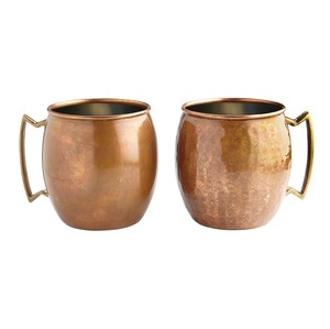 Artisan Hammered <b>Copper</b> <b>Mug</b> with Elegant Contrasting Brass Handle <b>Mug</b> for Bar and Home Use for Cocktails - Product Image 5