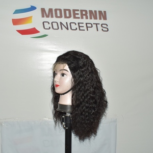 100% Cuticle-Aligned Remy Indian Temple <b>Human</b> Hair Natural Black for HD <b>Wig</b> Hair Extensions Machine Double Weft All Colors - Product Image 2