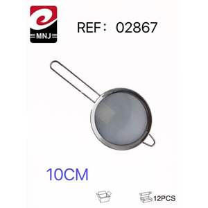 Colador de aceite de acero inoxidable de doble capa con borde ancho de 10 cm, colador metálico eficiente para escurrir - Product Image 1