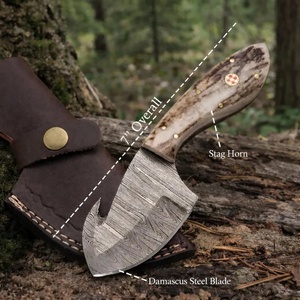 Couteau de chasse/découpe de viande/de camping haut de gamme en acier Damas fait main avec service OEM pour les marchés américain et européen - Product Image 6