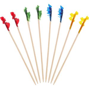 1200 Palillos Decorativos de Madera de 4 Pulgadas para Cócteles, Sándwiches, Frutas, Aperitivos y Clubes - Product Image 1