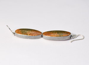 Natural Jasper Dangle <b>Earrings</b> – Elegant Sterling Silver and Banded Jasper - Product Image 4