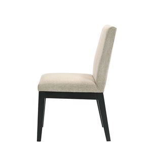 Juego de 2 Sillas de Comedor Froja en Tela Beige y Acabado Negro - Product Image 3