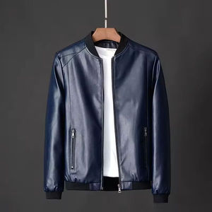 Premium Men's Real Lambskin <b>Leather</b> <b>Winter</b> Racer <b>Jacket</b> with Sheep Fur Trim Classic Slim Fit Genuine <b>Leather</b> Outerwear - Product Image 4