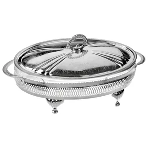 Stainless Steel Round Casserole 33cm Durable Polished Metal Cooking <b>Pan</b> Without <b>Lid</b> All Stove Compatible - Product Image 3