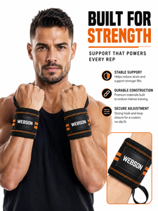 WABSON SPORT Bande de maintien de poignet en néoprène pour la musculation et l'entraînement de force – Respirante, antidérapante, avec fermeture auto-agrippante, grande taille - Product Image 6
