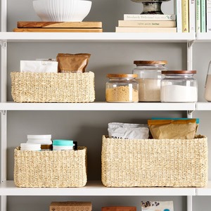 Ensemble de 2 paniers en jonc de mer beige, faits à la main, paniers de rangement, vente en gros, écologiques, fabriqués au Vietnam - Product Image 6