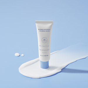 Crème apaisante aux pétales bleus, crème hydratante pour le visage, pour peaux sensibles, soulagement des rougeurs, soin hydratant rafraîchissant, tout en un - Product Image 1