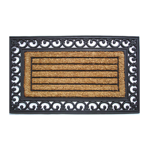 Tapis de fibre de coco à dos en caoutchouc les plus vendus, lavables et écologiques, conçus pour piéger et retenir efficacement la saleté - Product Image 1