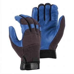 Gants de travail de sécurité pour l'aménagement paysager, paume en cuir synthétique, dos en Spandex, poignet réglable, gants utilitaires durables, tendance USA 2026 - Product Image 4