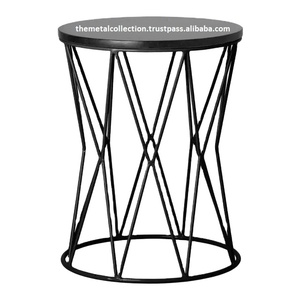 Table de meubles en métal classique pour la maison Hôtel Restaurant Meubles Côté Table Décor Noir Couleur Ronde En Forme De Café Table D'appoint - Product Image 1