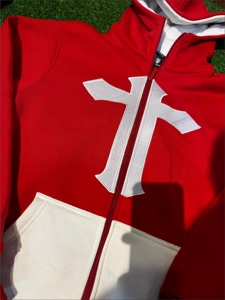 2026 Men's Tracksuit Custom Logo With <b>Embroidery</b> 100% Cotton Fleece 450Gsm Tracksuit For Men - Product Image 3