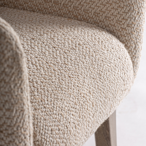 Sillón Moderno, Ecológico, Ergonómico y Contemporáneo para Interiores, Sillón de Madera de Teca Sólida Tapizado, Sillón Tipo Barril para Sala de Estar u Hotel - Product Image 5
