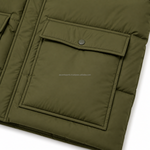 <b>Men</b> <b>Long</b> Puffer <b>Coat</b> Casual Winter Jacket Thick <b>Padding</b> High Collar Zip Front Outdoor Clothing Factory Direct Supply - Product Image 5