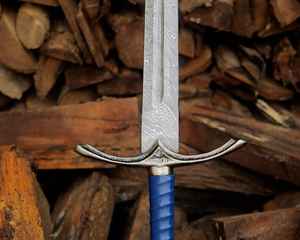 Hand Forged Damascus <b>Steel</b> Viking Sword with Carved Wooden Scabbard Medieval Norse Style Warrior Blade High Quality Scabbard - Product Image 2