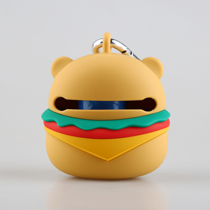 Distributeur de sacs à excréments portable en silicone, design hamburger, accessoire pour animaux de compagnie, taille standard - Product Image 1