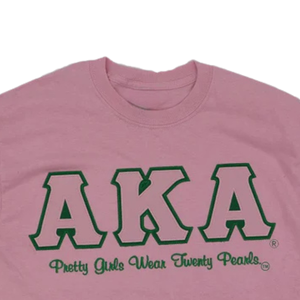 Pretty Girls Wear - Camiseta con cuello redondo y veinte perlas para mujer, estilo casual griego, colores verde y rosa - Product Image 5