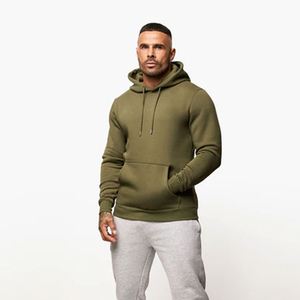 Sweat à capuche épais d'hiver à motif uni, vente en gros, thermique, haute qualité, 100% coton, pull polaire pour homme, personnalisable - Product Image 4